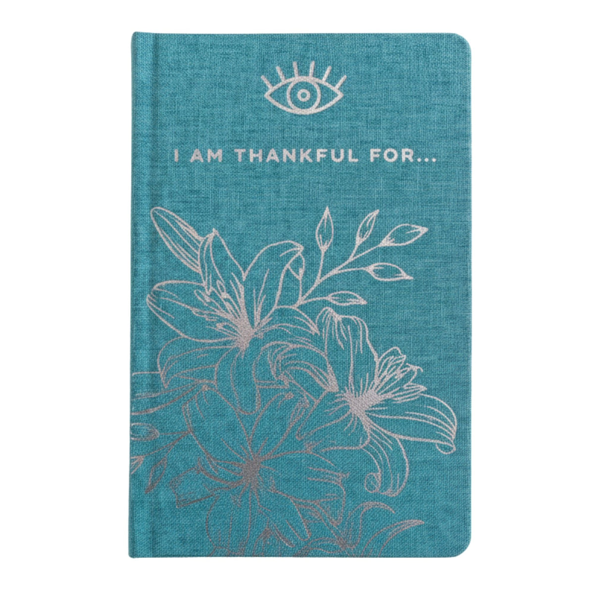 Diario de Gratitud Azul con borde plateado - 120 páginas - Estoy agradecido por
