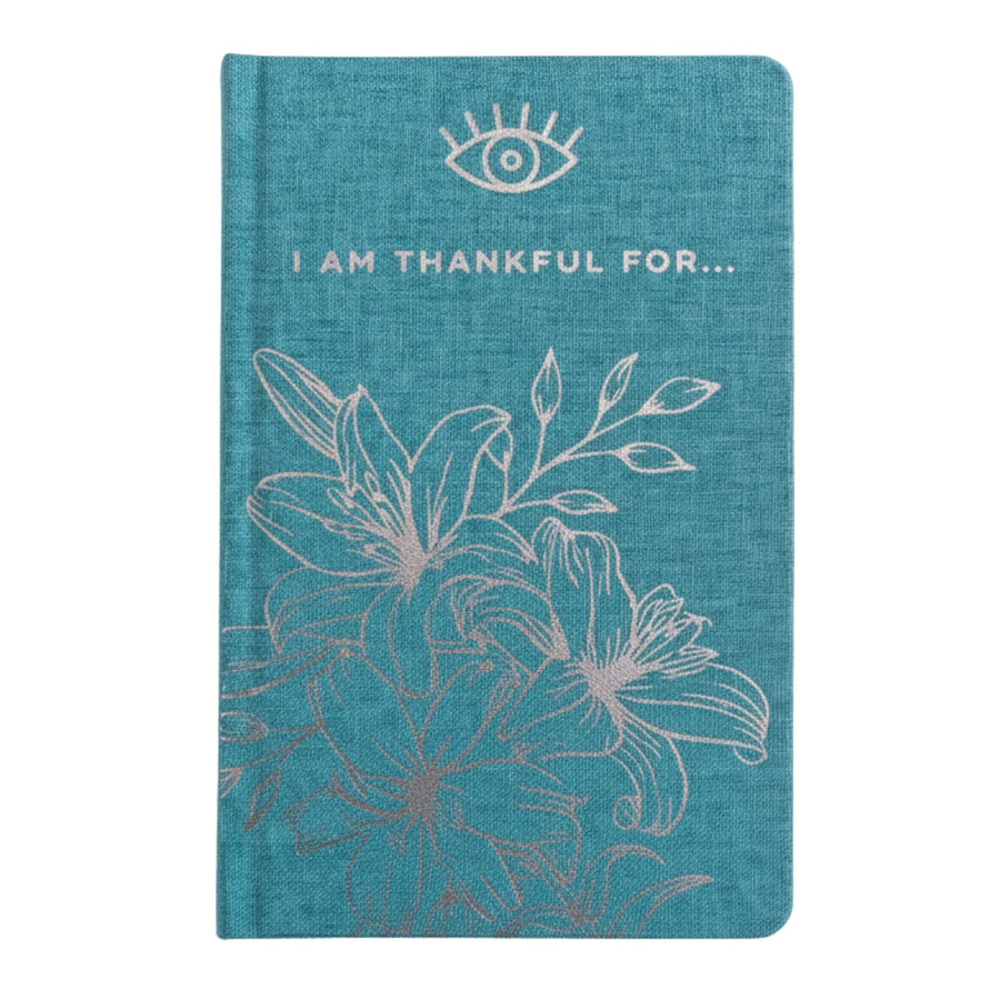 Diario de Gratitud Azul con borde plateado - 120 páginas - Estoy agradecido por