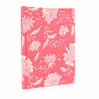 Cuadernos encuadernados en algodón 20x15cm - 96 páginas - Floral rosa