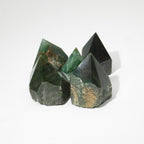 Puntas pulidas de piedras preciosas - aventurina verde (aprox. 5-6 piezas)