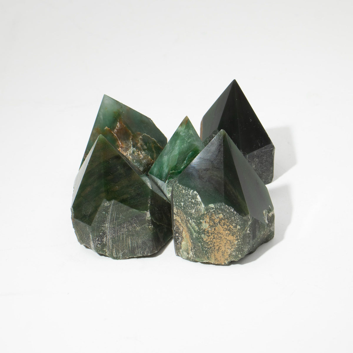 Puntas pulidas de piedras preciosas - aventurina verde (aprox. 5-6 piezas)