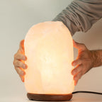 Lámpara de Sal del Himalaya de Cristal de Roca - & Base apx 8-10kg