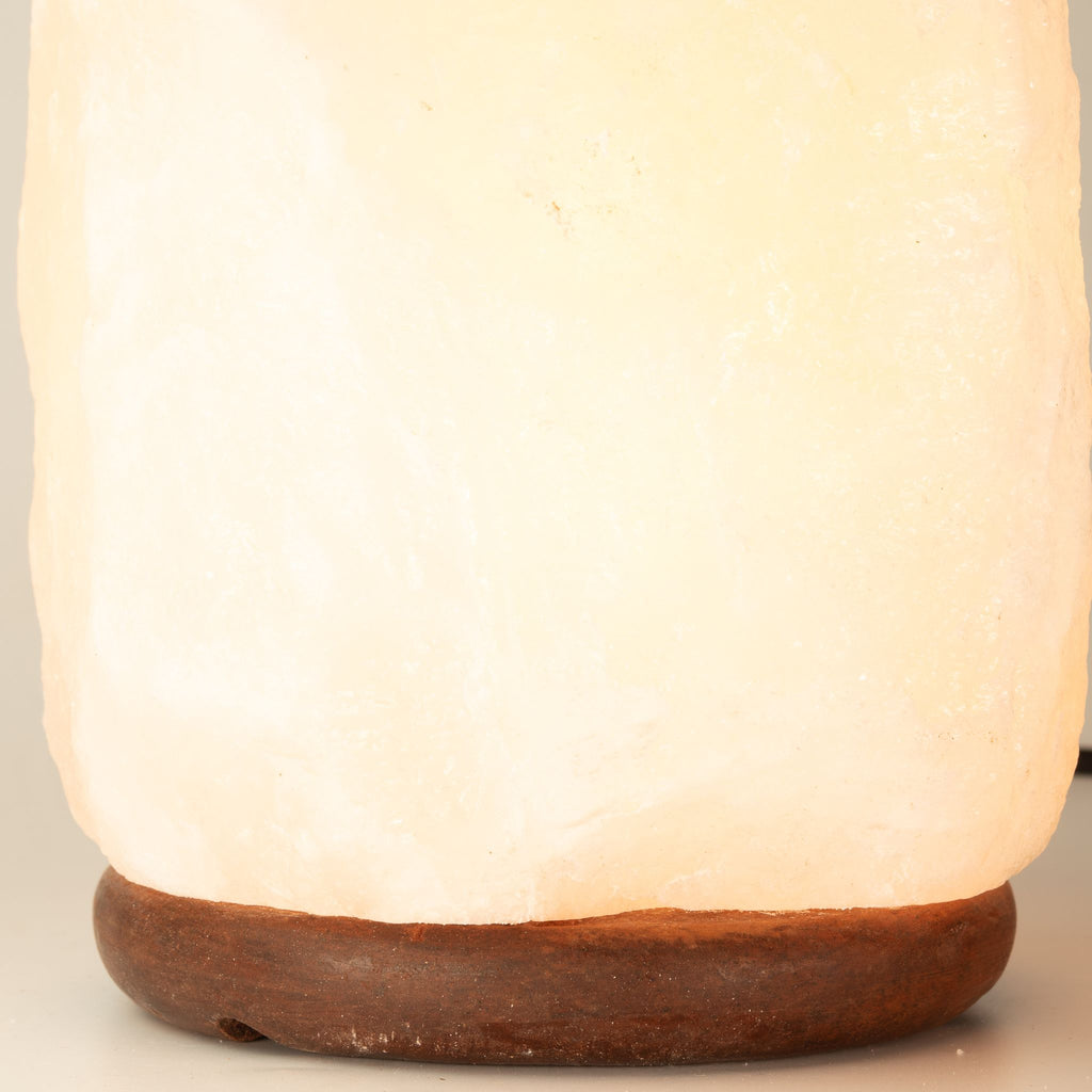 Lámpara de Sal del Himalaya de Cristal de Roca - & Base apx 8-10kg