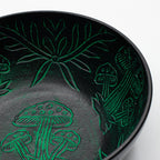 Cuenco tibetano de aluminio - hongo mágico - verde (20cm)
