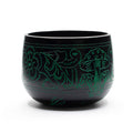 Cuenco tibetano de caldero - Hongo mágico - Verde (15cm)