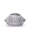 Portavelas reversible con diseño de flor para cena / vela de té - Gris medianoche
