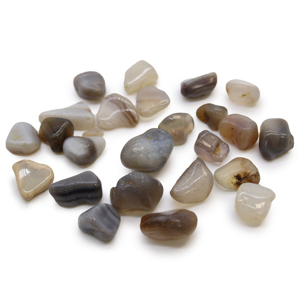 Pequeñas piedras africanas (pack de 24) - Ágata gris - Botswana