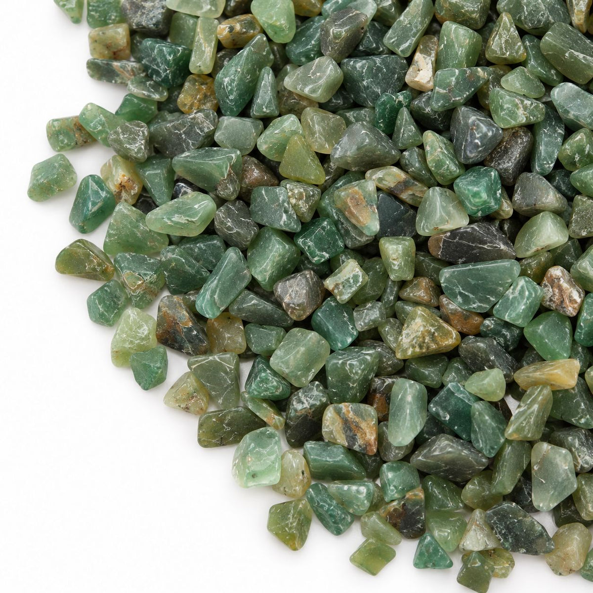 Green Avenurine Gemstone Chips Bulk - 1KG