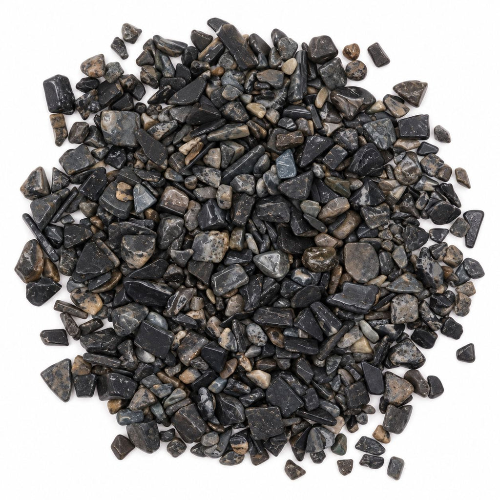 Black Tourmaline Gemstone Chips Bulk - 1KG