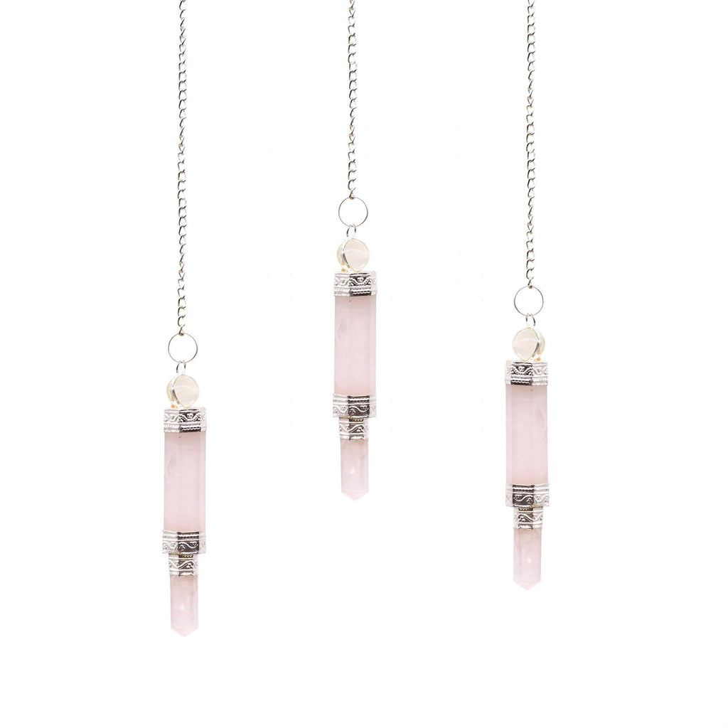Péndulos Especiales - Cuarzo Rosa 3 Partes