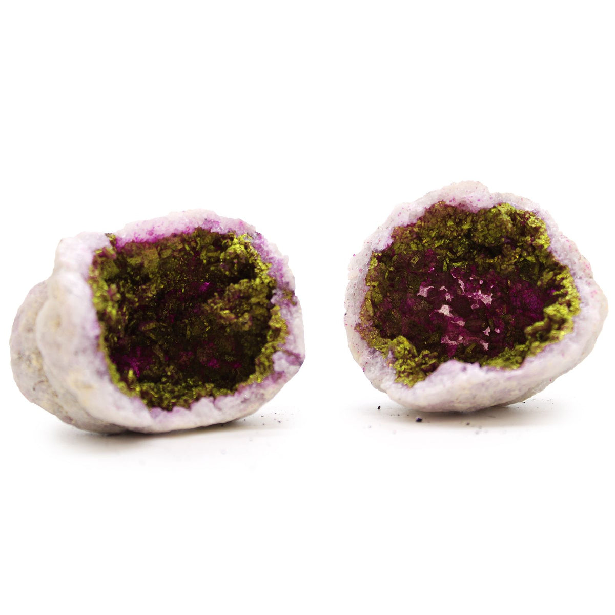 Geodas de calcita coloreada - Piedra Natural - Rosa & Oro