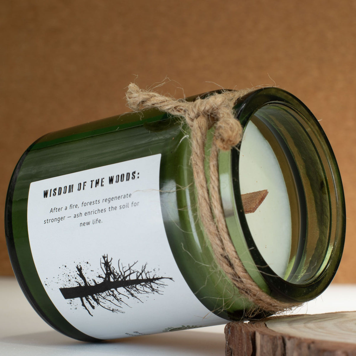 Greenman Woodwick Vela de soja - Ceniza y Humo de Madera