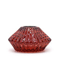 Portavelas reversible con diseño de flor para cena / vela de té - Rojo vampiro