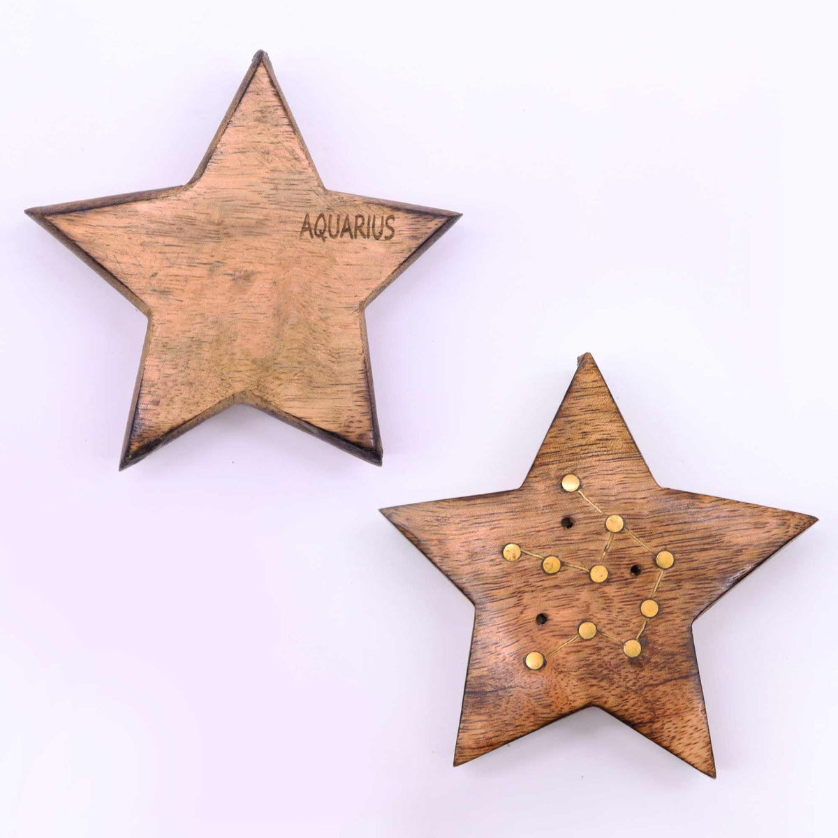 Quemador de incienso con signos del zodíaco de latón grabado - Estrella