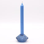 Portavelas reversible con diseño de flor para cena / vela de té - Azul