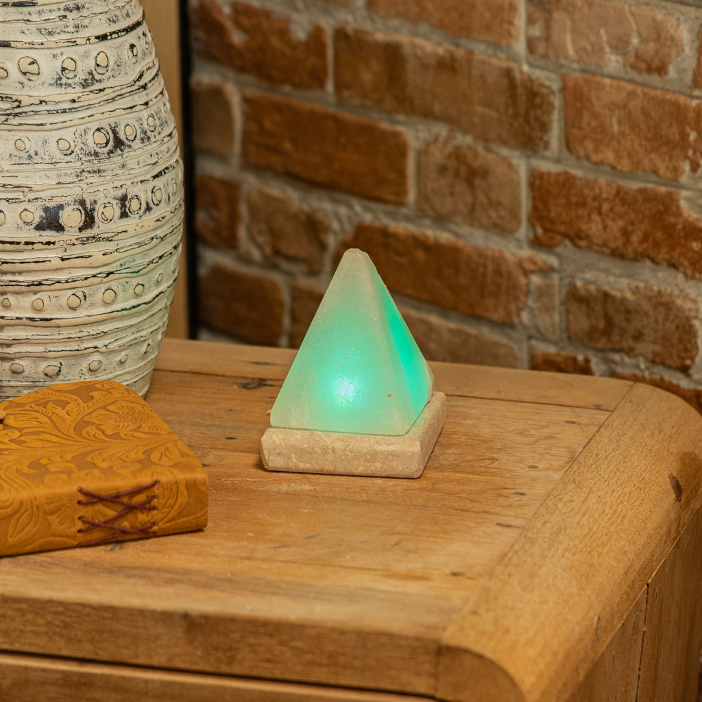Lámpara de sal USB WHITE Pyramid - 9 cm (multi)