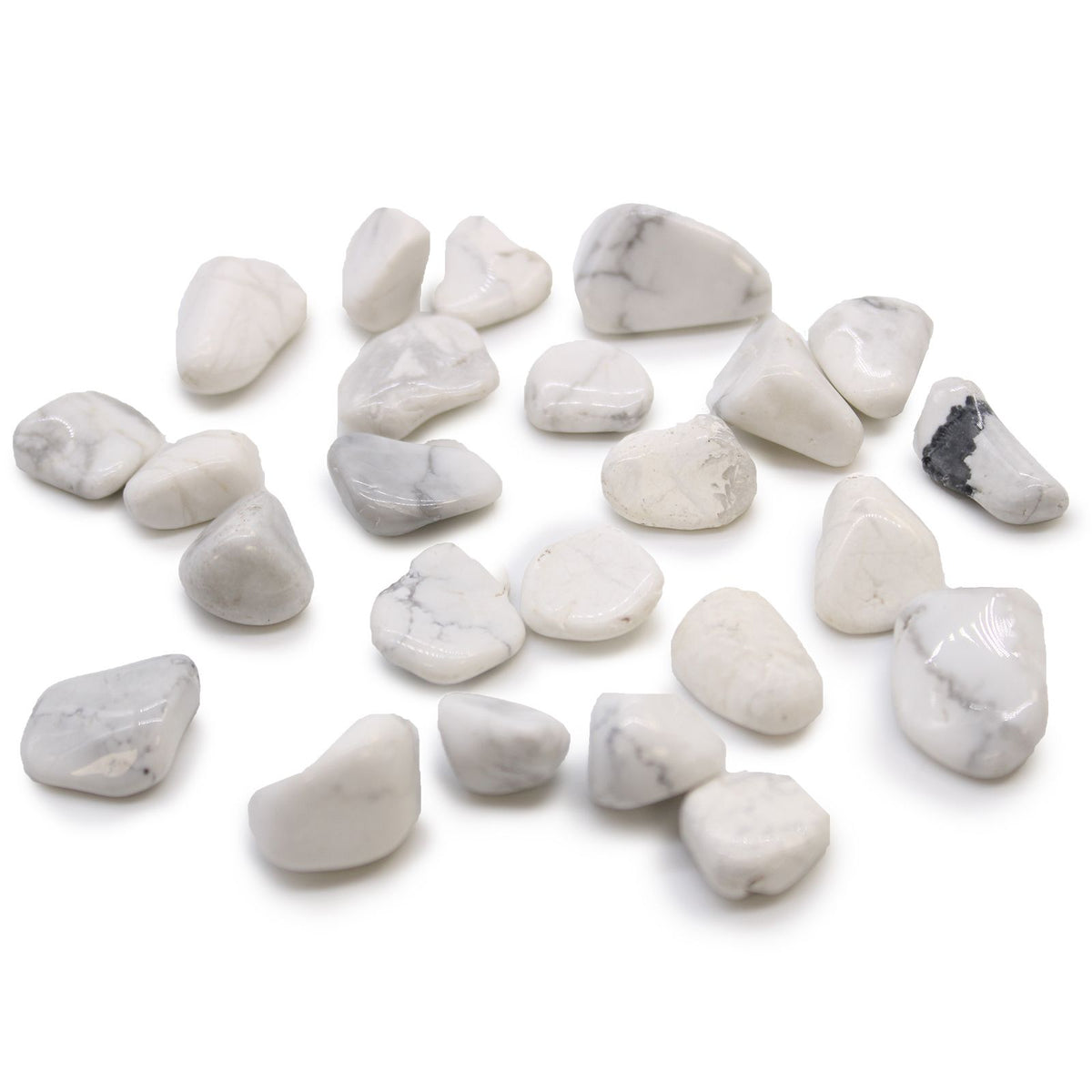 Pequeñas piedras africanas (pack de 24) - Howlita blanca - Magnesita