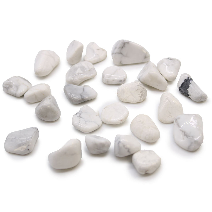 Pequeñas piedras africanas (pack de 24) - Howlita blanca - Magnesita