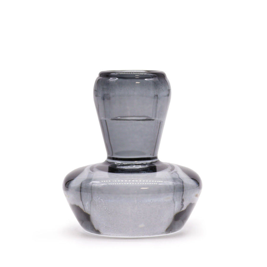 Portavelas reversible con diseño de seta para cena / vela de té - Gris medianoche