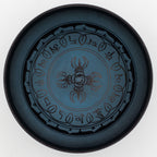 Gran cuenco tibetano de aluminio - diseño tibetano de doble Dorjy - azul (27 cm)