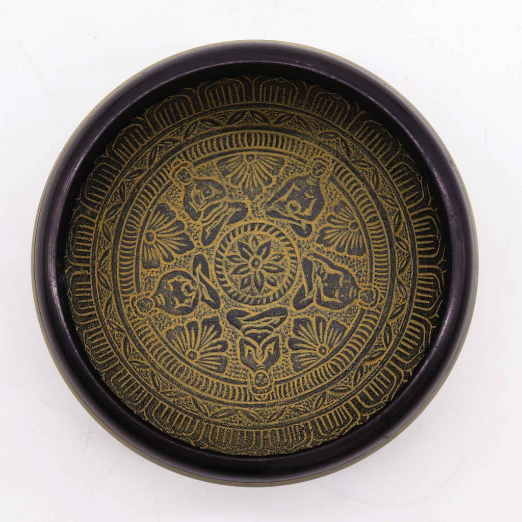 Cuenco tibetano Earth Powder - Mantra Five Buddha - 16cm