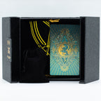 Tarjeta de Tarot con Foil en Oro y Turquesa - Conjunto de Regalo