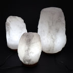Lámpara de Sal del Himalaya de Cristal de Roca - & Base apx 3-5kg