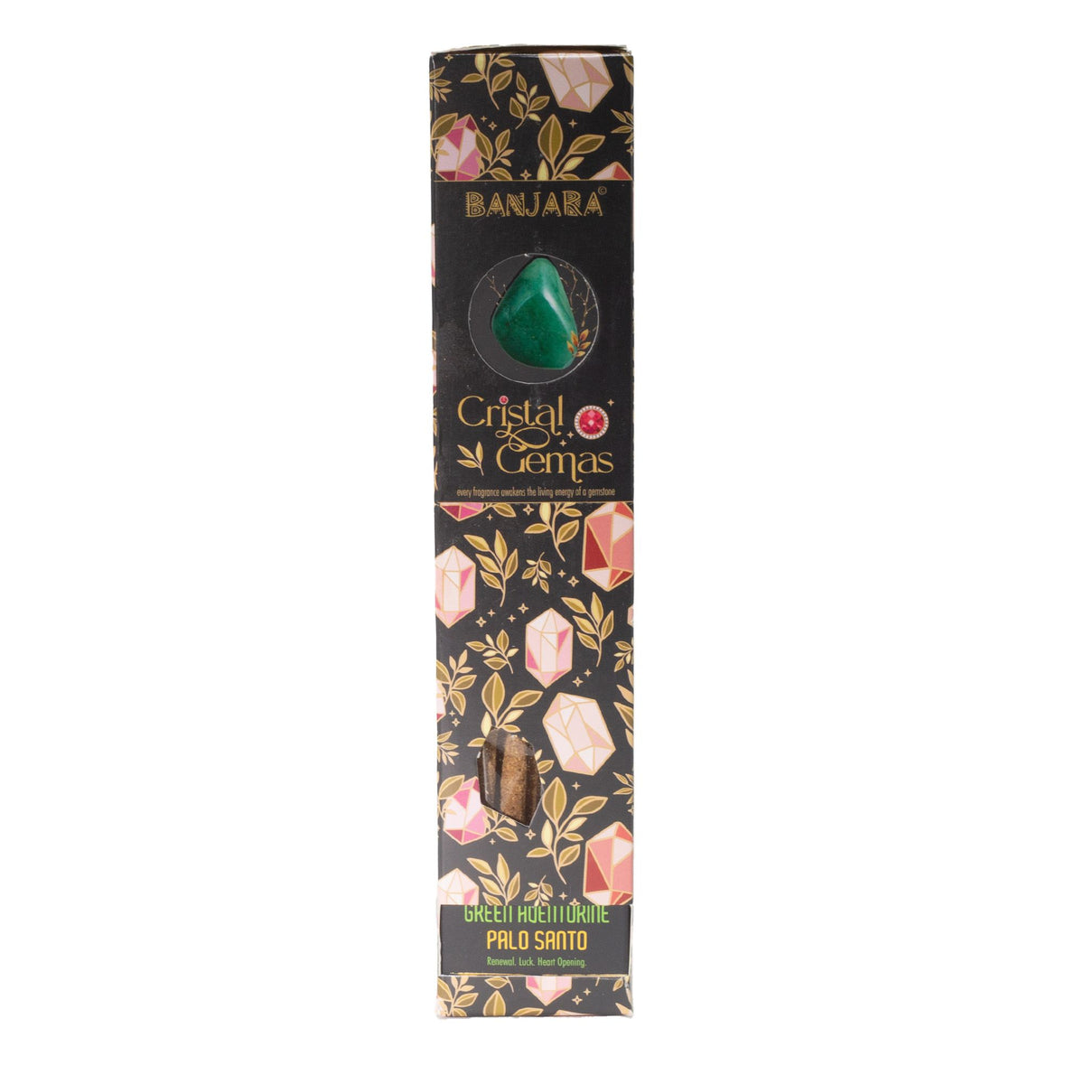 Banjara Cristal Gemas Varitas de Incienso - Aventurina Verde Palo Santo
