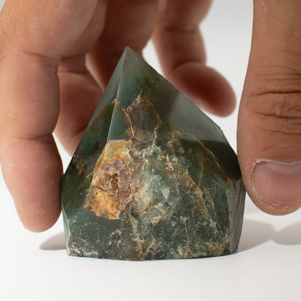 Puntas pulidas de piedras preciosas - aventurina verde (aprox. 5-6 piezas)