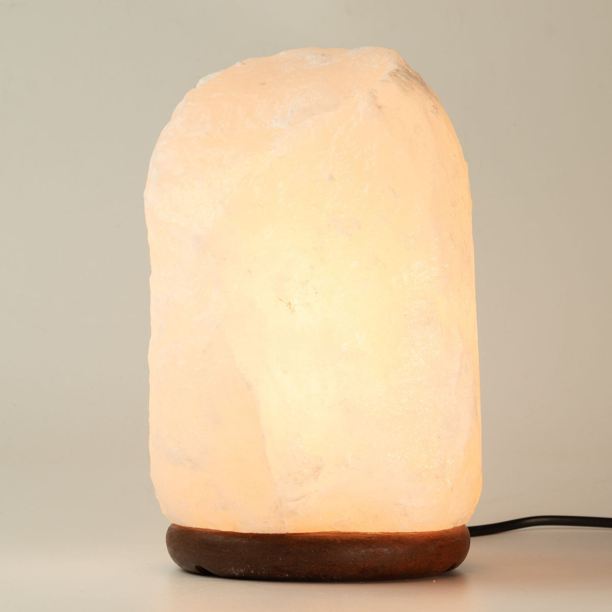 Lámpara de Sal del Himalaya de Cristal de Roca - & Base apx 8-10kg