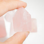 Puntas de gemas aproximadamente 6 cm (0,5 kg) - Cuarzo rosa indio (aproximadamente 8 piezas)
