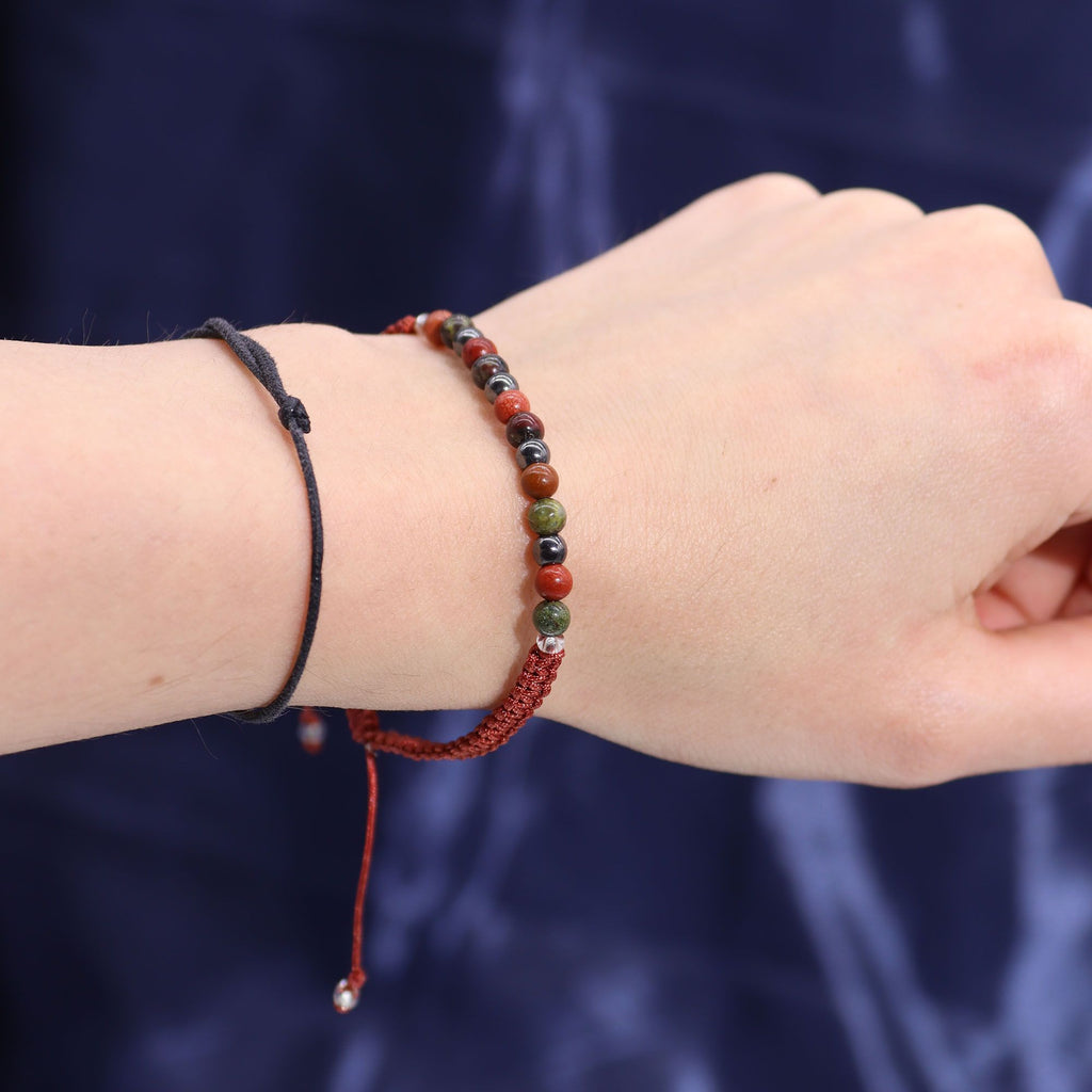 Vela de Cristal del Zodiaco con Pulsera de Piedras Preciosas - Aries