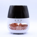 Difusor de aroma con efecto de llama de piedra de sal - USB blanco - Cambio de color y temporizador