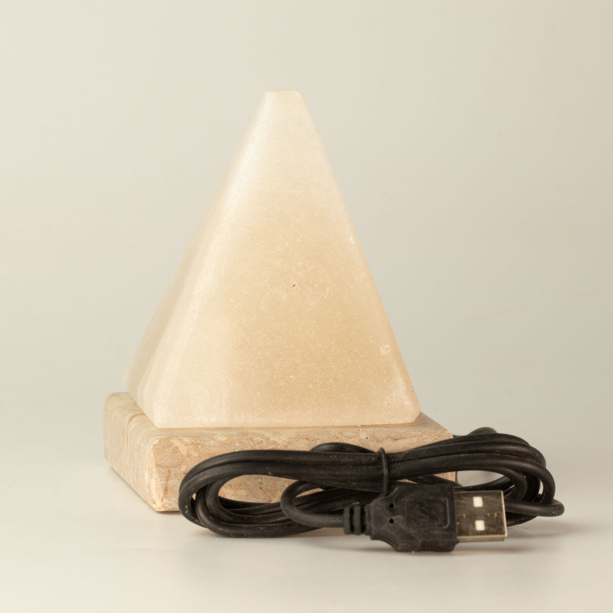 Lámpara de sal USB WHITE Pyramid - 9 cm (multi)