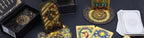 Set de cartas del tarot en caja de regalo rosa con lámina rubí - con folleto