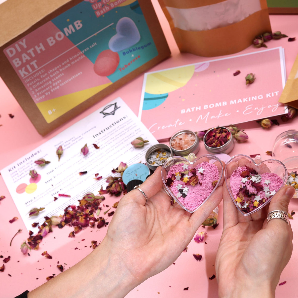 Kit de bombas de baño - Rosa y chicle